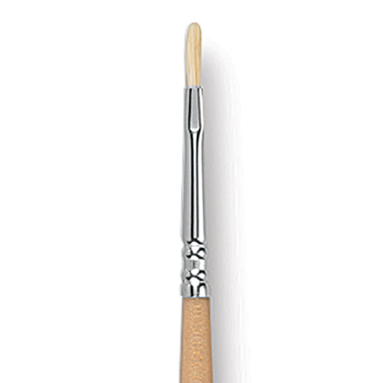 Escoda Clasico Chungking White Bristle Brush - Filbert, Long Handle, Size 2